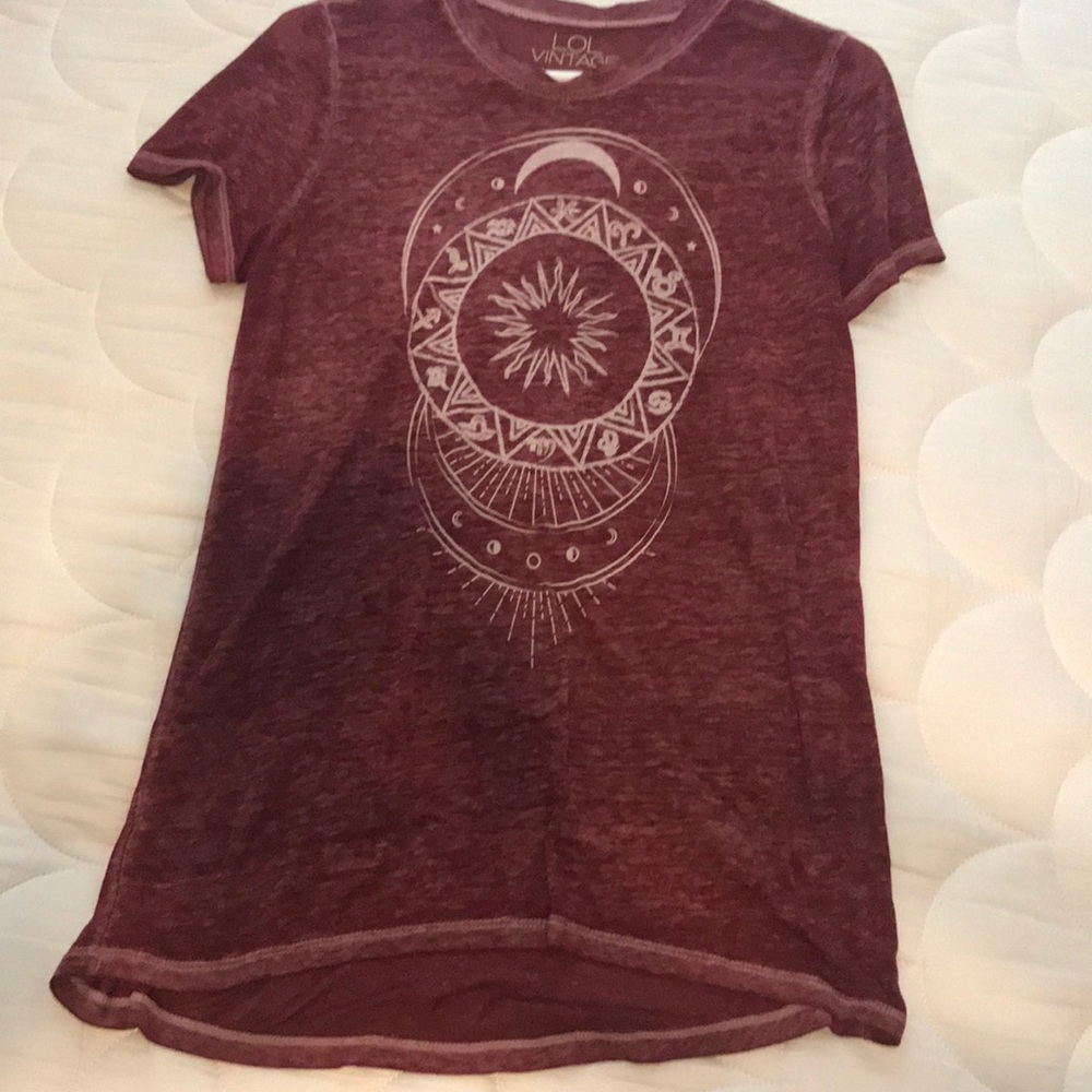 Burgundy t-shirt